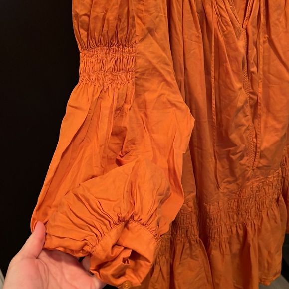 H&M orange boho mini dress - medium - Picture 2 of 2